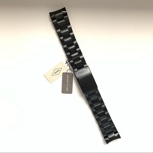 New! Black link watch band strap